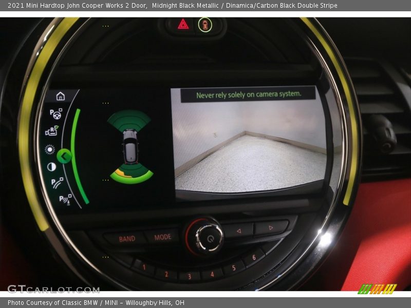 Midnight Black Metallic / Dinamica/Carbon Black Double Stripe 2021 Mini Hardtop John Cooper Works 2 Door