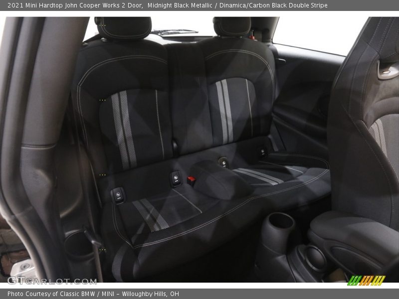 Midnight Black Metallic / Dinamica/Carbon Black Double Stripe 2021 Mini Hardtop John Cooper Works 2 Door