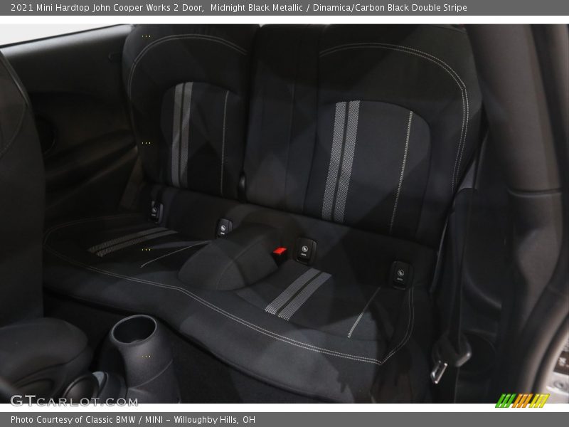 Midnight Black Metallic / Dinamica/Carbon Black Double Stripe 2021 Mini Hardtop John Cooper Works 2 Door
