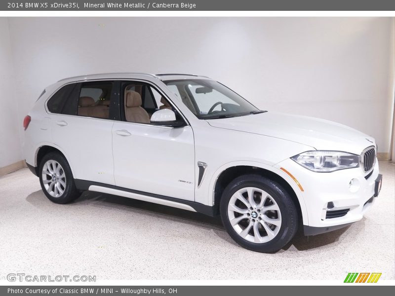 Mineral White Metallic / Canberra Beige 2014 BMW X5 xDrive35i