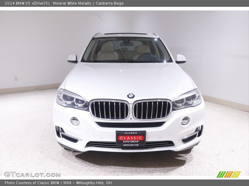 Mineral White Metallic / Canberra Beige 2014 BMW X5 xDrive35i