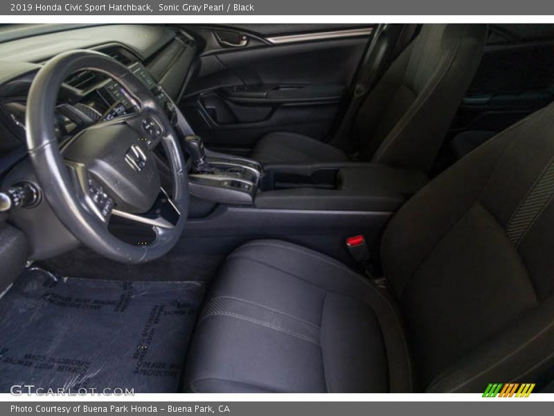 Sonic Gray Pearl / Black 2019 Honda Civic Sport Hatchback