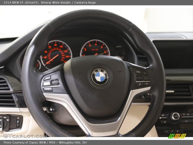 Mineral White Metallic / Canberra Beige 2014 BMW X5 xDrive35i