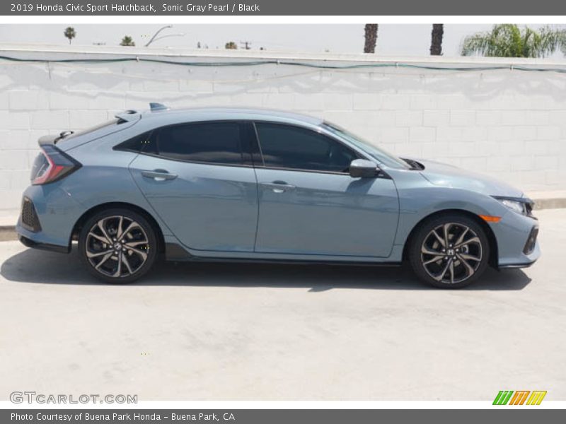 Sonic Gray Pearl / Black 2019 Honda Civic Sport Hatchback