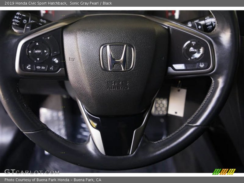 Sonic Gray Pearl / Black 2019 Honda Civic Sport Hatchback