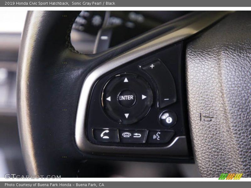 Sonic Gray Pearl / Black 2019 Honda Civic Sport Hatchback
