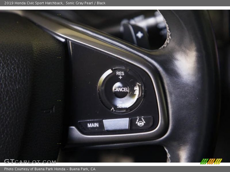 Sonic Gray Pearl / Black 2019 Honda Civic Sport Hatchback
