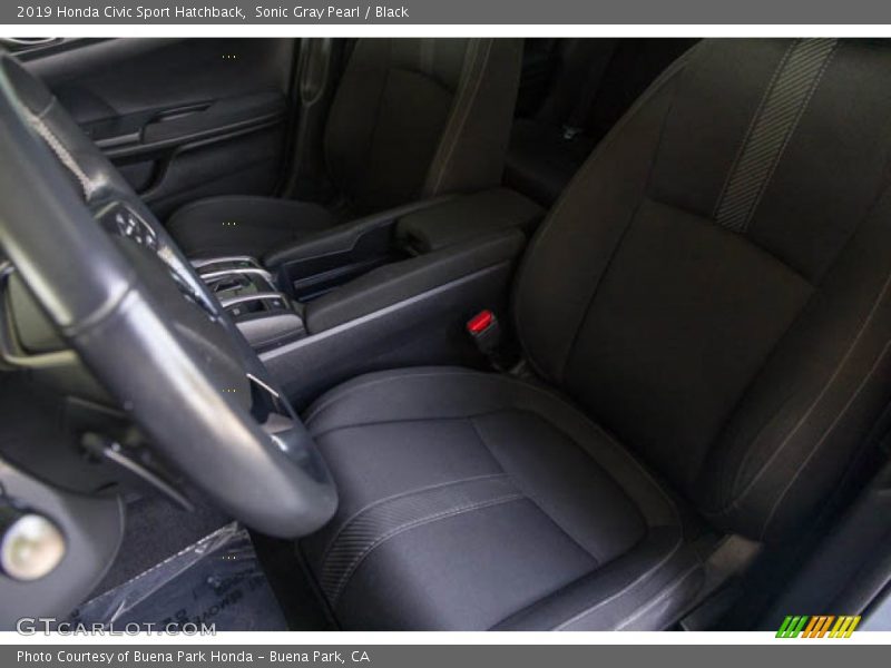 Sonic Gray Pearl / Black 2019 Honda Civic Sport Hatchback
