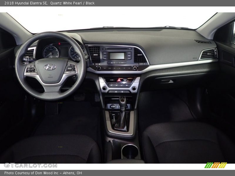 Quartz White Pearl / Black 2018 Hyundai Elantra SE