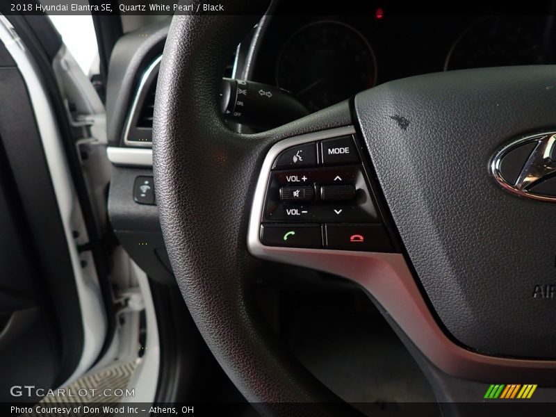 Quartz White Pearl / Black 2018 Hyundai Elantra SE