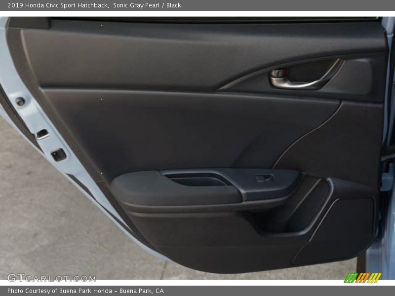 Sonic Gray Pearl / Black 2019 Honda Civic Sport Hatchback