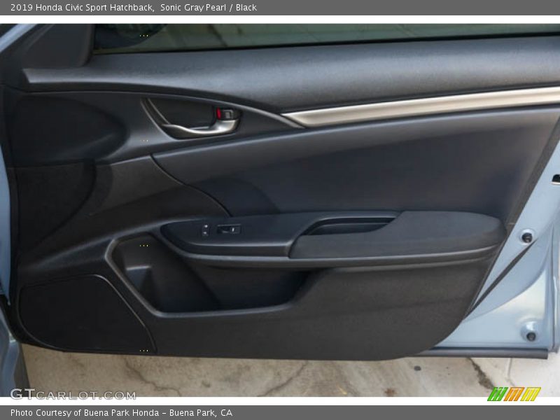 Sonic Gray Pearl / Black 2019 Honda Civic Sport Hatchback