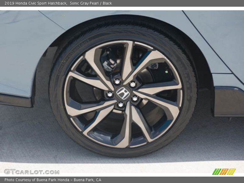 Sonic Gray Pearl / Black 2019 Honda Civic Sport Hatchback