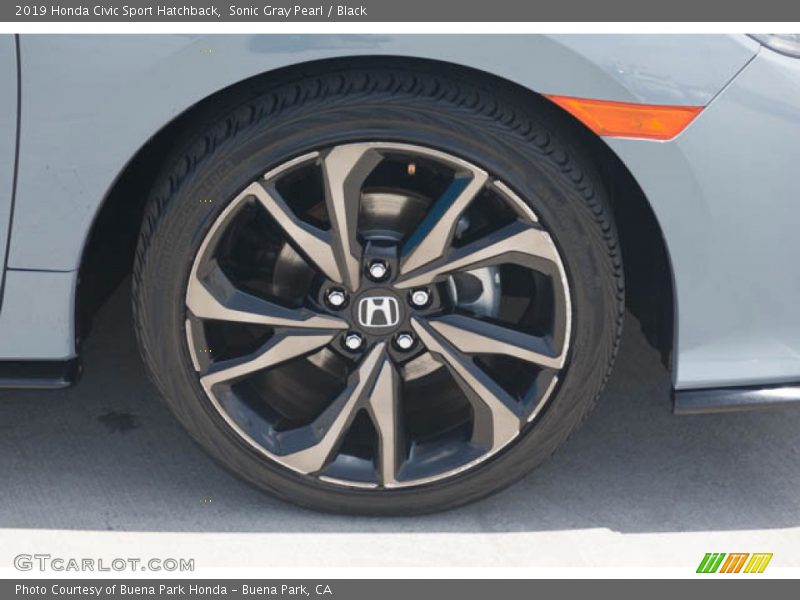 Sonic Gray Pearl / Black 2019 Honda Civic Sport Hatchback