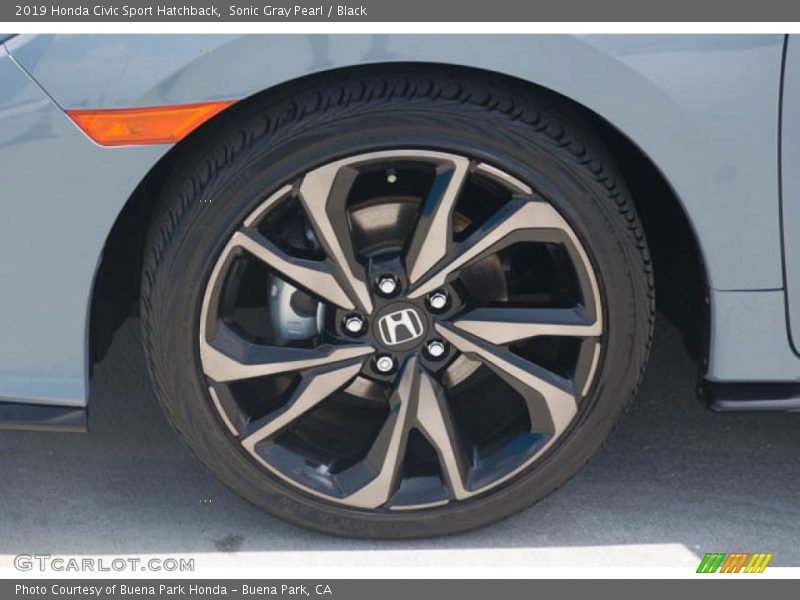 Sonic Gray Pearl / Black 2019 Honda Civic Sport Hatchback