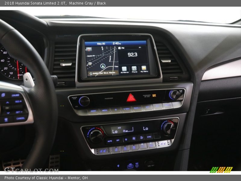 Controls of 2018 Sonata Limited 2.0T