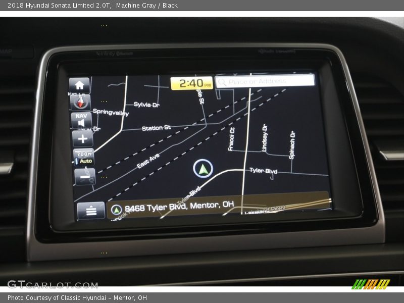 Navigation of 2018 Sonata Limited 2.0T