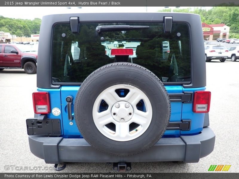 Hydro Blue Pearl / Black 2015 Jeep Wrangler Unlimited Sport 4x4