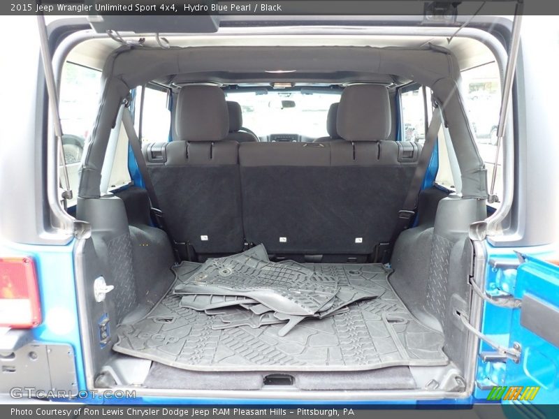 Hydro Blue Pearl / Black 2015 Jeep Wrangler Unlimited Sport 4x4