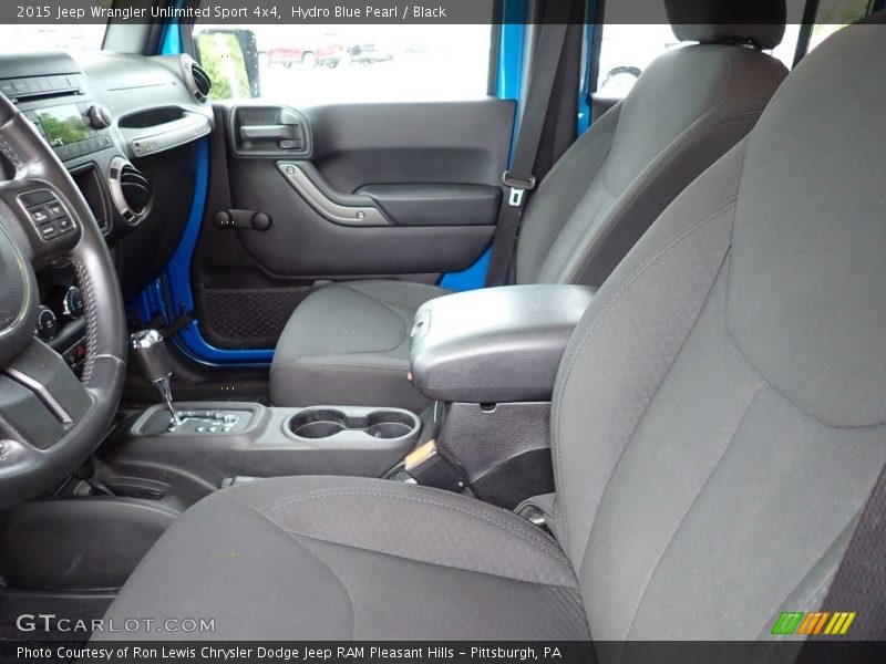Hydro Blue Pearl / Black 2015 Jeep Wrangler Unlimited Sport 4x4