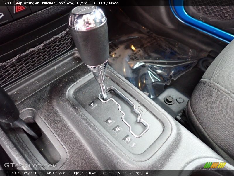 Hydro Blue Pearl / Black 2015 Jeep Wrangler Unlimited Sport 4x4