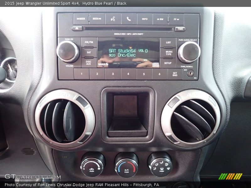 Hydro Blue Pearl / Black 2015 Jeep Wrangler Unlimited Sport 4x4