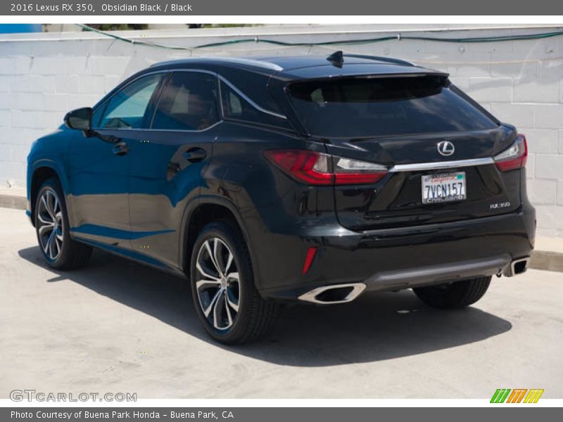 Obsidian Black / Black 2016 Lexus RX 350