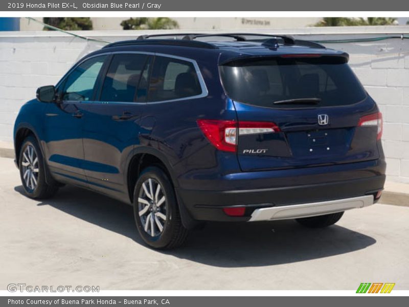 Obsidian Blue Pearl / Gray 2019 Honda Pilot EX-L