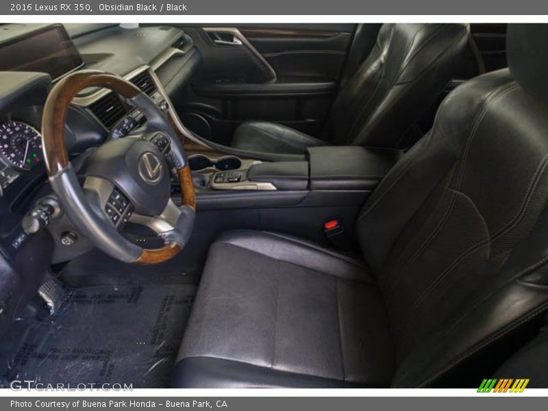 Obsidian Black / Black 2016 Lexus RX 350