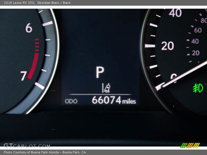 Obsidian Black / Black 2016 Lexus RX 350