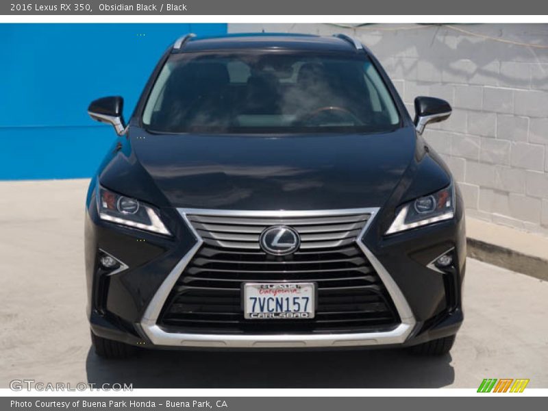 Obsidian Black / Black 2016 Lexus RX 350