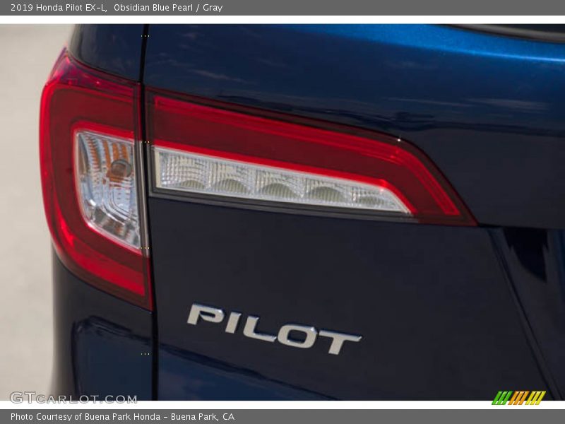 Obsidian Blue Pearl / Gray 2019 Honda Pilot EX-L