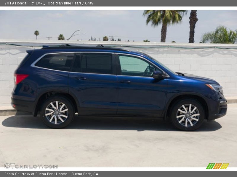 Obsidian Blue Pearl / Gray 2019 Honda Pilot EX-L