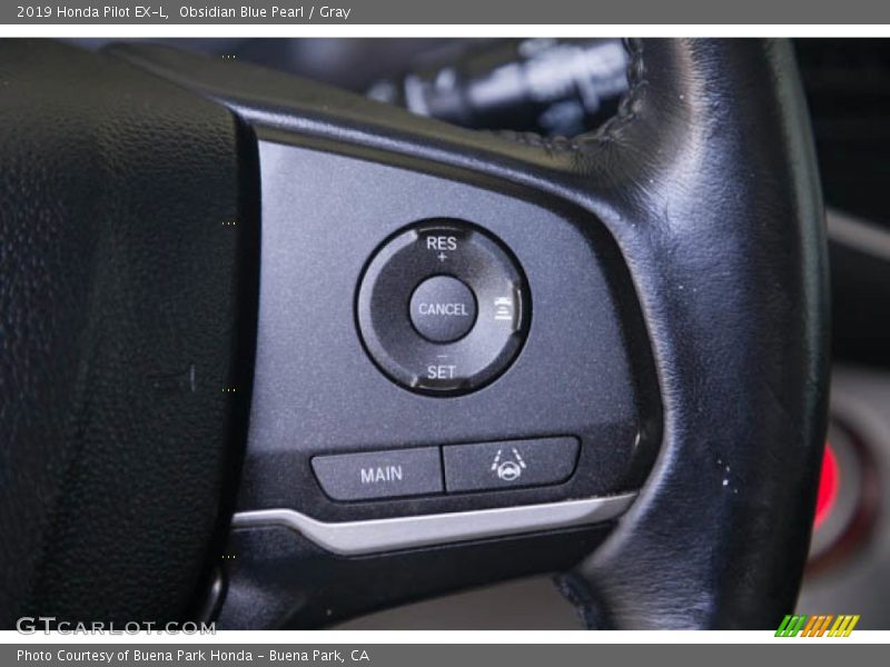 Obsidian Blue Pearl / Gray 2019 Honda Pilot EX-L