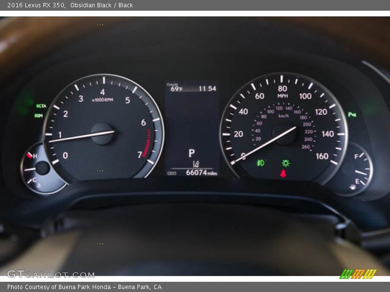 Obsidian Black / Black 2016 Lexus RX 350