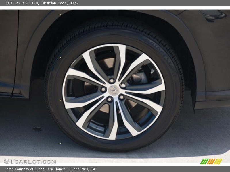 Obsidian Black / Black 2016 Lexus RX 350