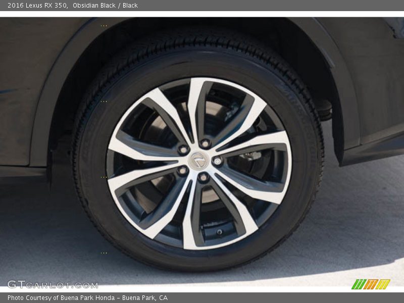 Obsidian Black / Black 2016 Lexus RX 350