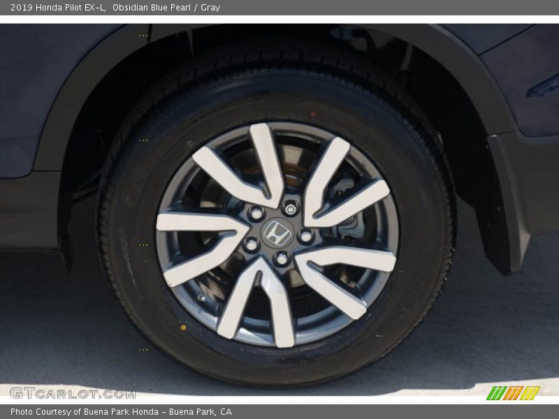 Obsidian Blue Pearl / Gray 2019 Honda Pilot EX-L