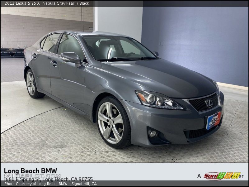 Nebula Gray Pearl / Black 2012 Lexus IS 250