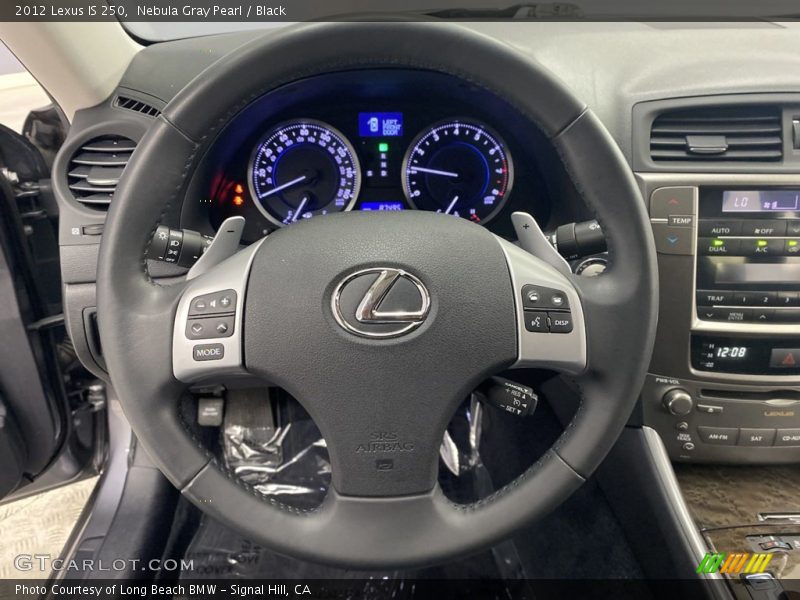 Nebula Gray Pearl / Black 2012 Lexus IS 250