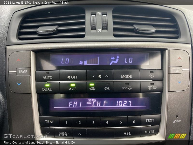 Nebula Gray Pearl / Black 2012 Lexus IS 250