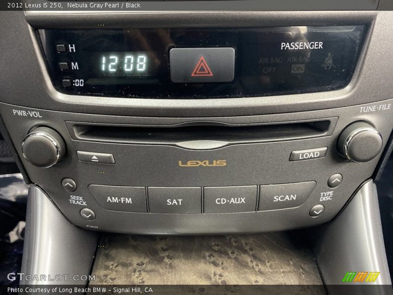 Nebula Gray Pearl / Black 2012 Lexus IS 250