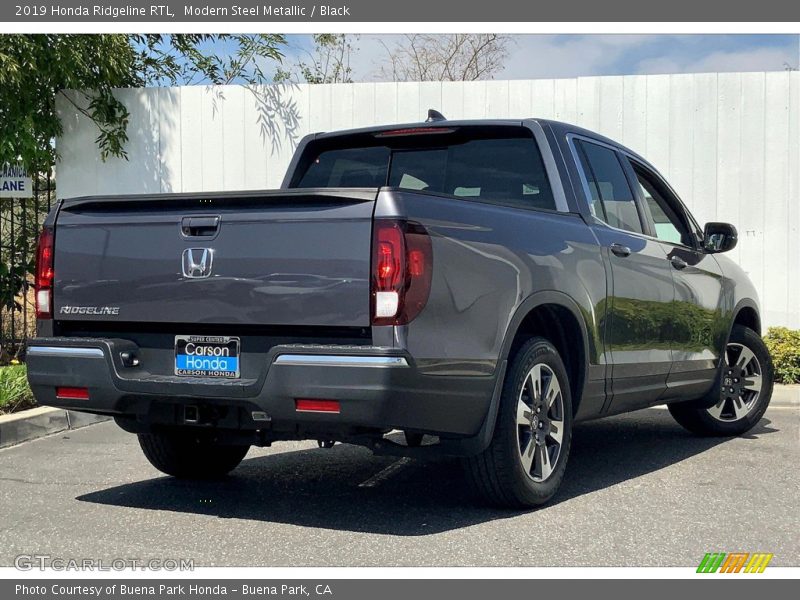 Modern Steel Metallic / Black 2019 Honda Ridgeline RTL