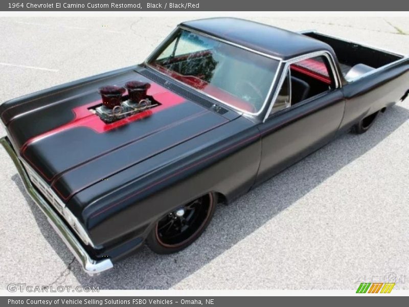 Black / Black/Red 1964 Chevrolet El Camino Custom Restomod