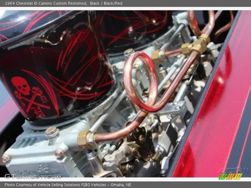 Black / Black/Red 1964 Chevrolet El Camino Custom Restomod