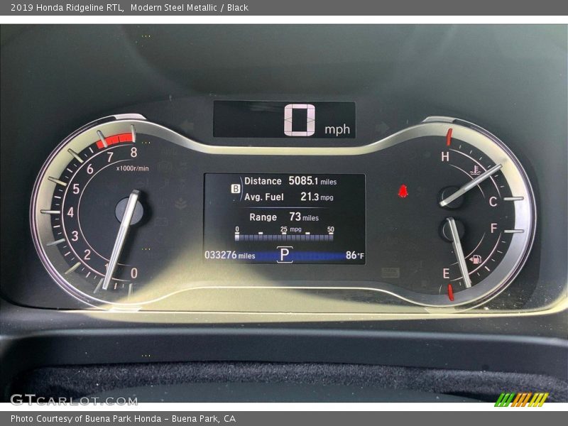  2019 Ridgeline RTL RTL Gauges