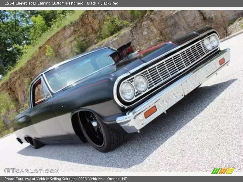 Black / Black/Red 1964 Chevrolet El Camino Custom Restomod