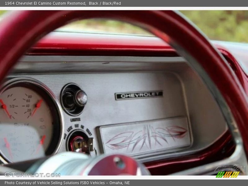 Black / Black/Red 1964 Chevrolet El Camino Custom Restomod