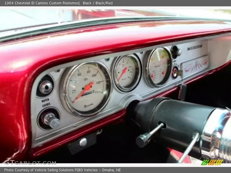 Black / Black/Red 1964 Chevrolet El Camino Custom Restomod