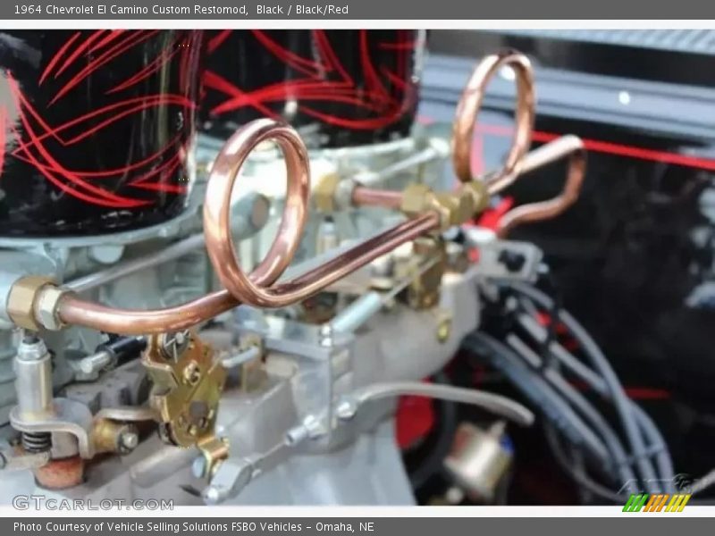 Black / Black/Red 1964 Chevrolet El Camino Custom Restomod